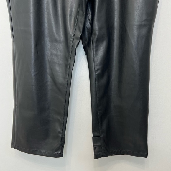 Pistola Tammy Black Faux Leather Straight Ankle Pant High Rise Women’s 20W NWT - Picture 6 of 13